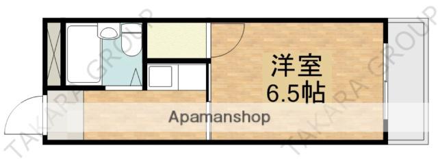 大宝菱屋西ロイヤルハイツ(1K/5階)の間取り写真