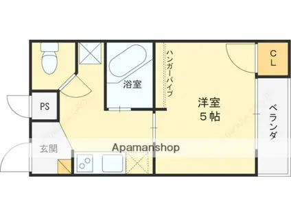 BLUE STAR G-1(1K/2階)の間取り写真