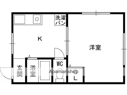 寿コーポ(1K/1階)の間取り写真