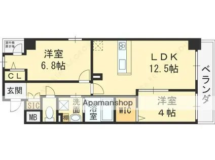 リアライズ小路駅前(2LDK/2階)の間取り写真