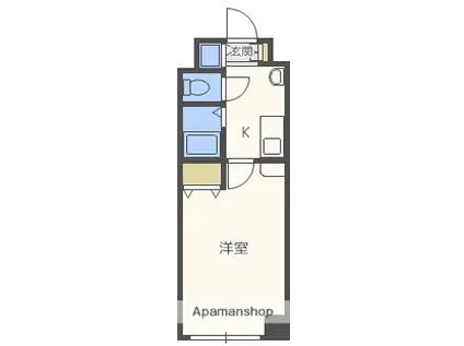 ル・フォン今里(1K/2階)の間取り写真