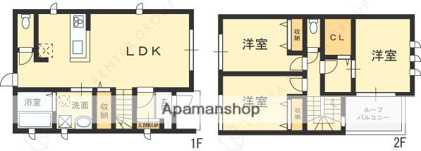 近鉄大阪線 恩智駅 徒歩16分 2階建 築3年(3LDK)の間取り写真