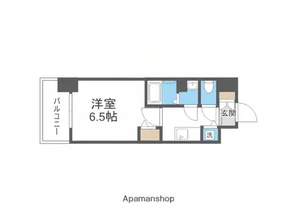 アドバンス大阪バレンシア(1K/6階)の間取り写真