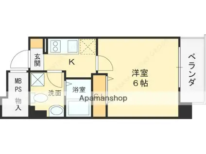 RITZ SQUARE GRACE(1K/1階)の間取り写真