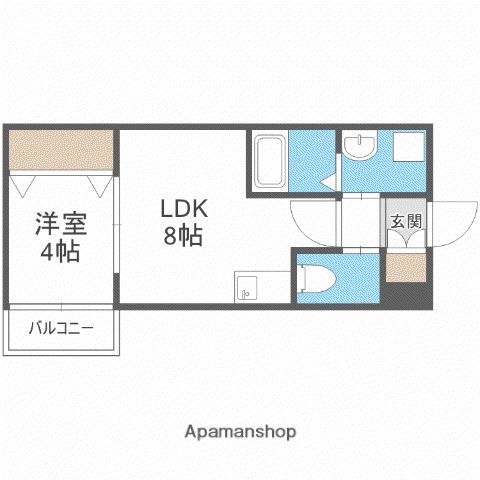 H-MAISON衣摺2(1LDK/3階)の間取り写真
