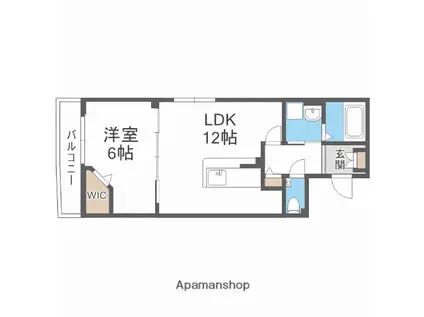 クレール今里(1LDK/2階)の間取り写真