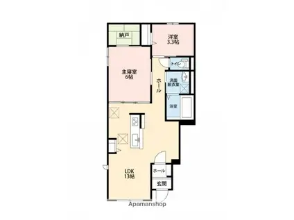 シャンピア新今里(2SLDK/2階)の間取り写真