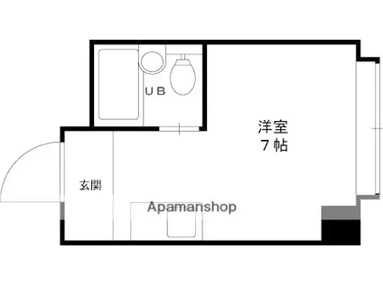 メビウス永和レジデンス(ワンルーム/1階)の間取り写真