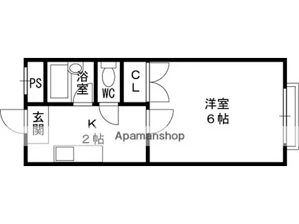 MOCヴィレッジ(1K/2階)の間取り写真