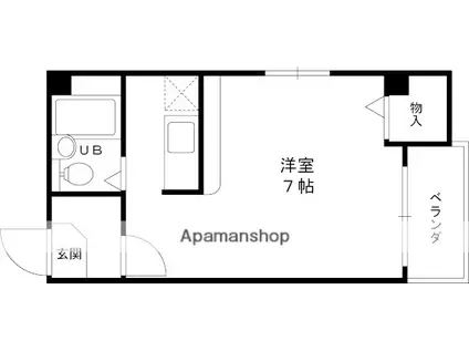 ウエストテール21(ワンルーム/5階)の間取り写真