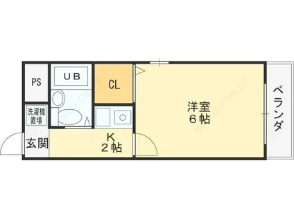 シティライフ弥刀(1K/3階)の間取り写真