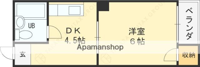 クオリティライフ松井(1DK/2階)の間取り写真