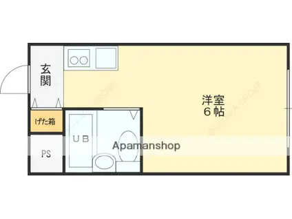 インテリジェントマンション・エソール(ワンルーム/3階)の間取り写真