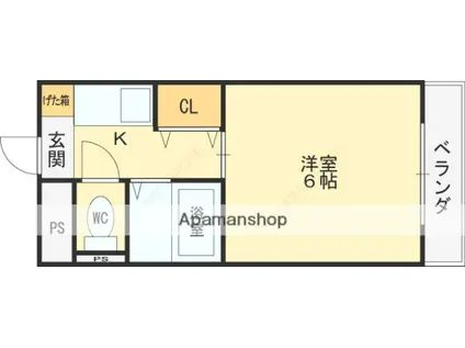 セントラルヴィラ(1K/2階)の間取り写真