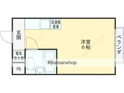 ステューディオ長瀬(ワンルーム/3階)の間取り写真