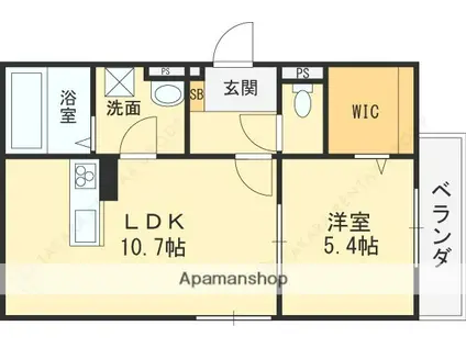 NUKATA COLN NORD(1LDK/1階)の間取り写真
