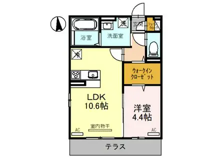 VIER CASAA(1LDK/1階)の間取り写真