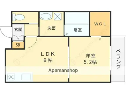 LAVIE LIBRE-K(1LDK/3階)の間取り写真