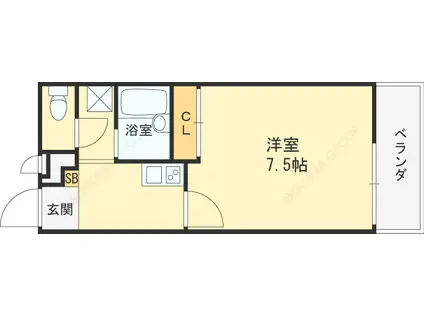 レオパレス御厨イースト(1K/3階)の間取り写真