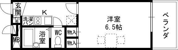 レオパレスアルモニ1(1K/2階)の間取り写真