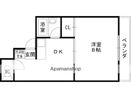 田中ビル(1DK/2階)の間取り写真