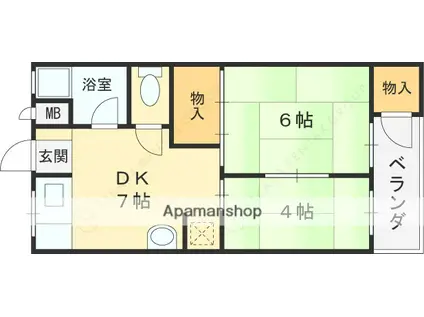 高橋マンション(2DK/3階)の間取り写真