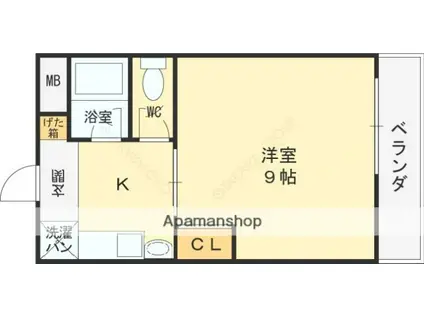 グランドール永和(1K/1階)の間取り写真