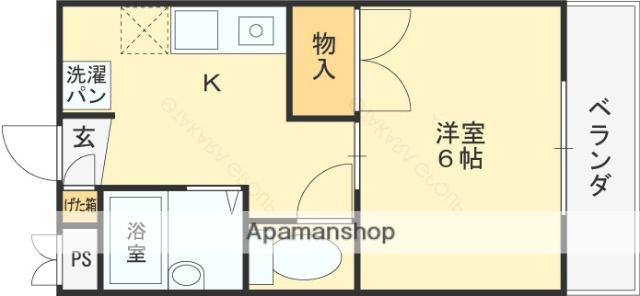 セントユース(1K/2階)の間取り写真