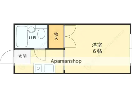 福徳荘(1K/2階)の間取り写真