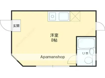 PUBLIC(ワンルーム/1階)の間取り写真