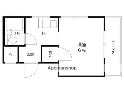 プログレス香枦園(1K/3階)の間取り写真