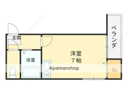 稲垣マンション(ワンルーム/3階)の間取り写真