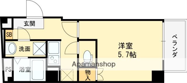 CHANCE八尾本町(1K/5階)の間取り写真