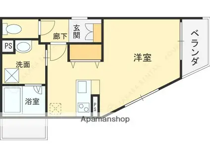 C.REST UEMATSU(ワンルーム/1階)の間取り写真