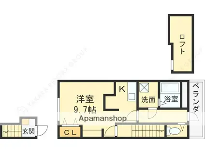 あんしんプラス小畑町08-13001(1K/2階)の間取り写真