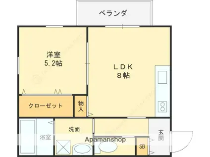 LAVIE LIBRE-K(1LDK/1階)の間取り写真