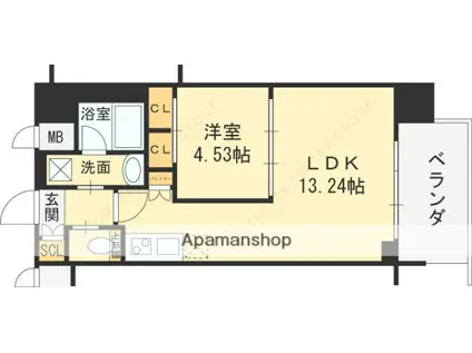 プレジオ永和ASIAN(1LDK/10階)の間取り写真