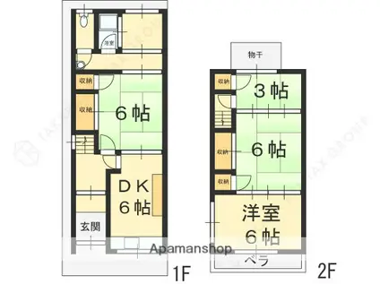明美町2丁目貸家(7−24)(4DK)の間取り写真