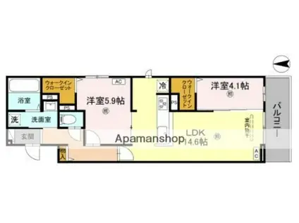 KAKETTO BRICKOWSKI(2LDK/3階)の間取り写真