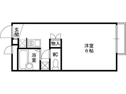 レオパレス IMAZU1(ワンルーム/1階)の間取り写真