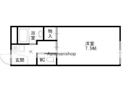 白井マンション(1K/1階)の間取り写真