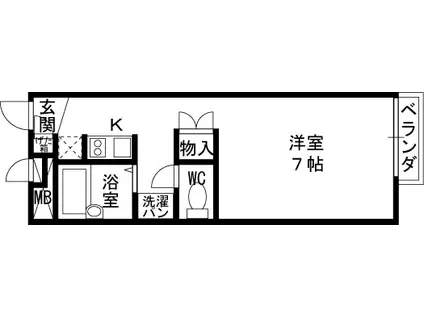 レオパレスソレイユ(1K/1階)の間取り写真