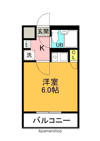 メゾンコーハツ(1K/1階)の間取り写真