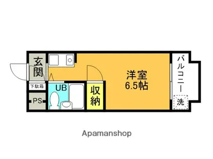 ファーストプラザⅡ(1K/2階)の間取り写真