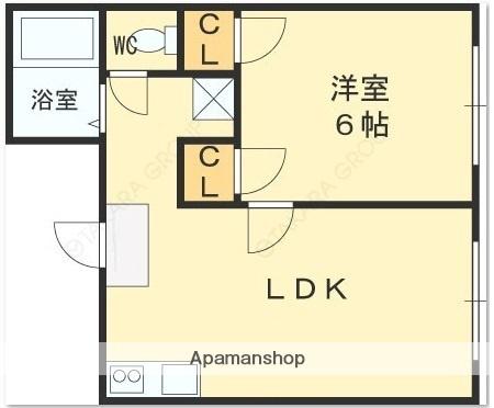 萱島ツイン(1LDK/2階)の間取り写真