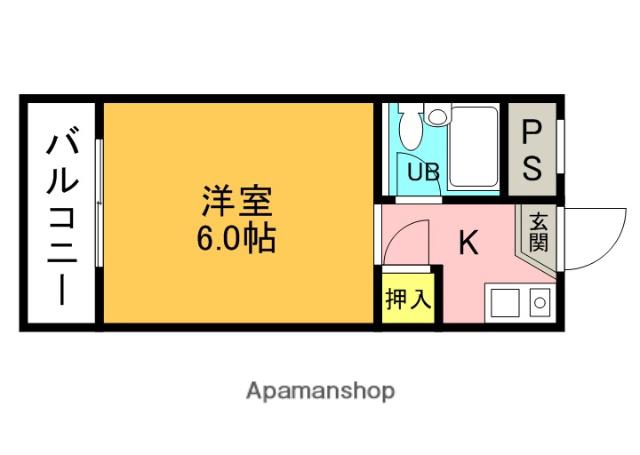 コーポ大栄(1K/1階)の間取り写真