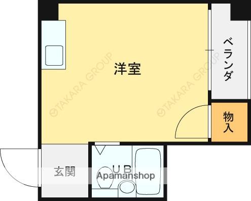 住地八坂マンション(ワンルーム/1階)の間取り写真