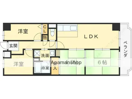 香里園オークヒルズⅡ(4LDK/3階)の間取り写真