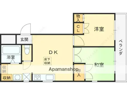 ホームズ6(2DK/2階)の間取り写真