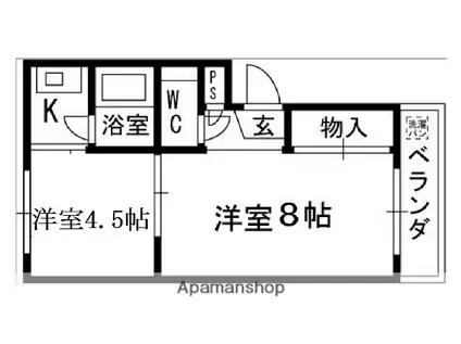 シャルムマメゾン(2K/3階)の間取り写真